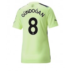 Manchester City Ilkay Gundogan #8 Tredjedrakt Kvinner 2022-23 Kortermet